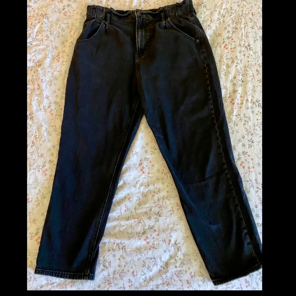 American eagle mom jeans with paper bag waist